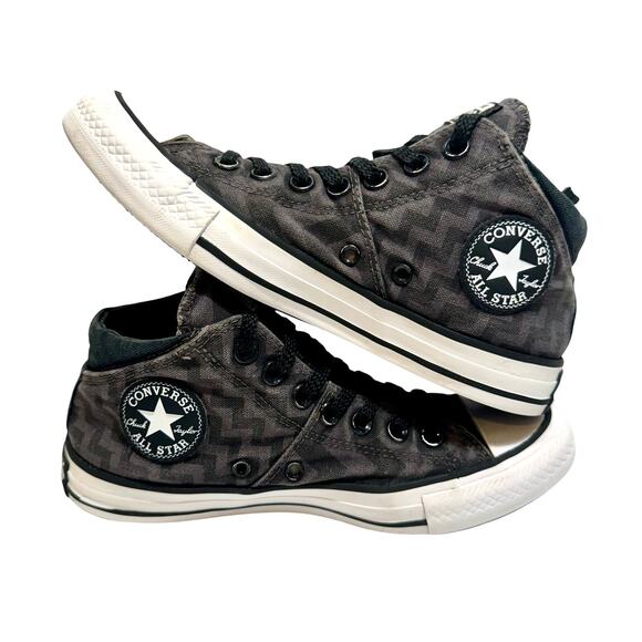 Converse Chuck Taylor All Star High Top Sneakers Women 7 Glam Dunk Distress Gray - Picture 1 of 11